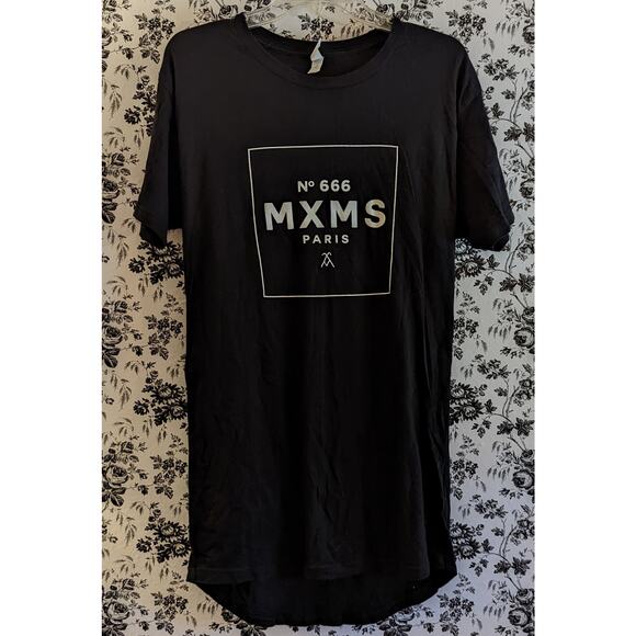 NWOT MXMS Me & My Shadow Band Paris NO. 666 Long Fit T-shirt Mini Dress Unisex M - Picture 3 of 6